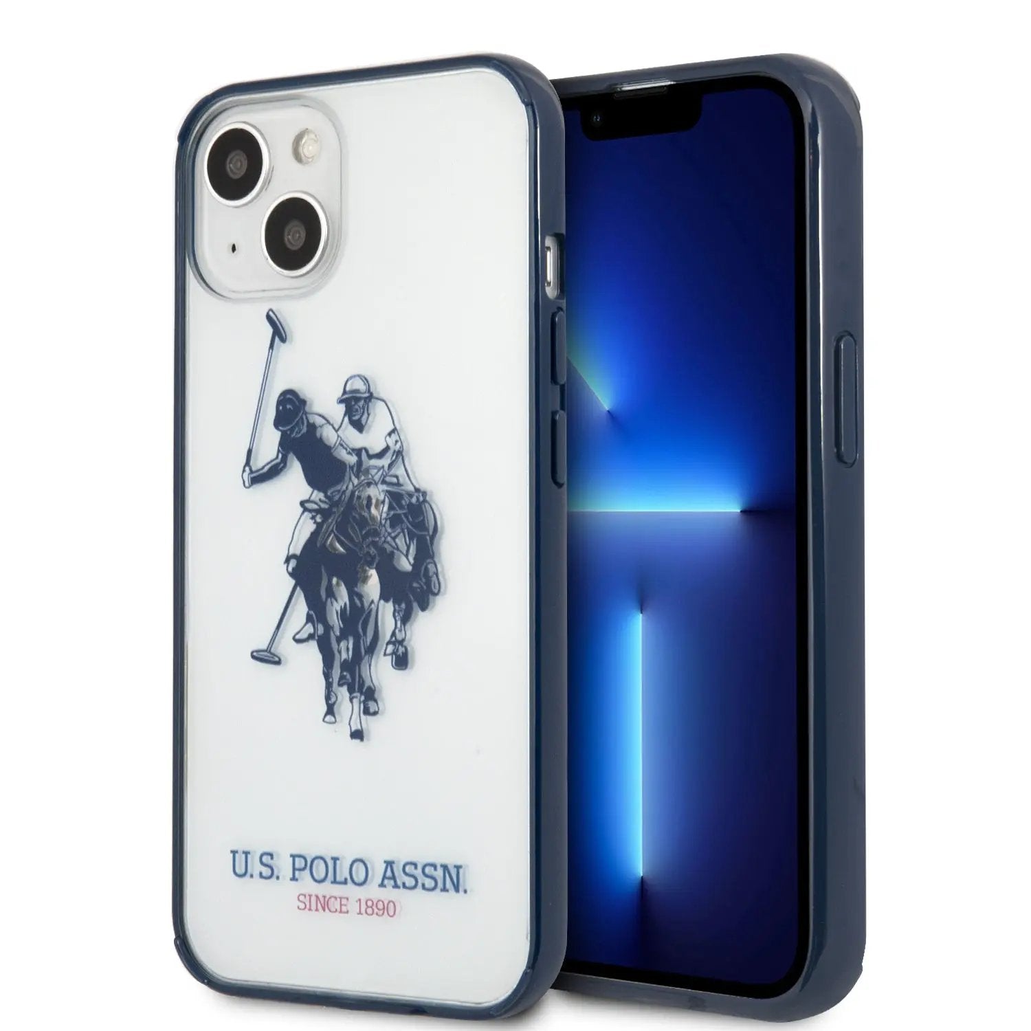 U.S. Polo Assn. “Horse Logo Collection” Ανθεκτική θήκη προστασίας από πολυκαρβονικό – iPhone 13 (Navy/Clear – USHCP13MHHRSB) – PhoneBazaar