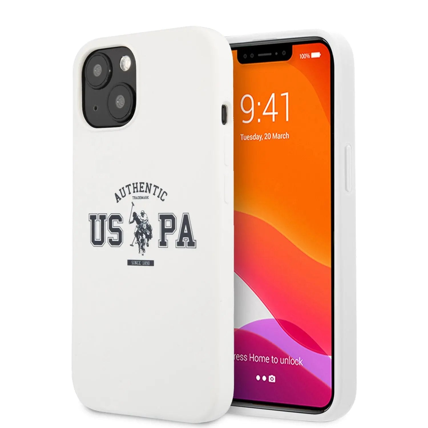 U.S. Polo Assn. “Authentic Logo Collection” Θήκη προστασίας από σιλικόνη – iPhone 13 (Λευκό – USHCP13MSATH) – PhoneBazaar