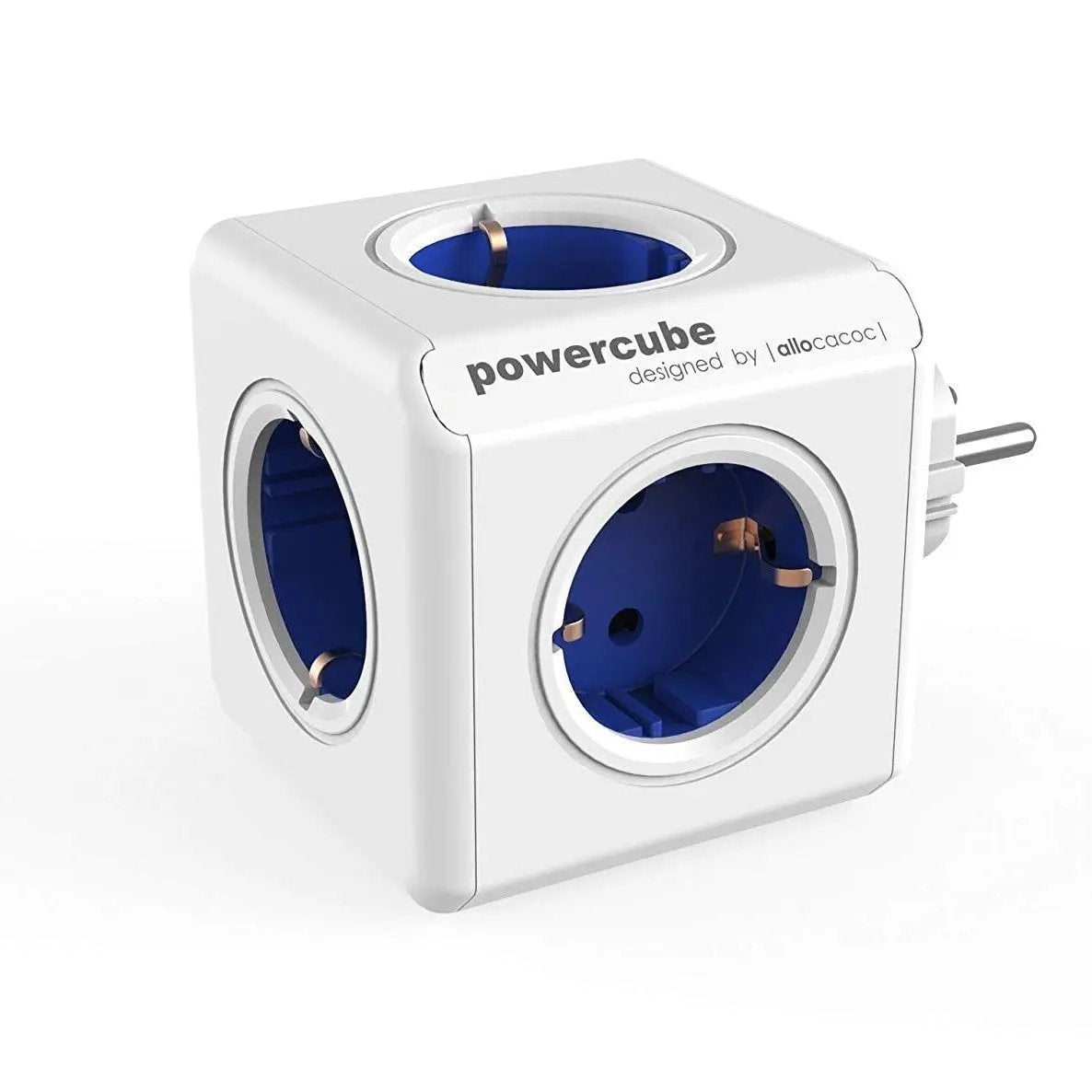 Allocacoc® PowerCube |Original| Πολύπριζο 5 θέσεων – Μπλε – 1100BL/DEORPC – PhoneBazaar