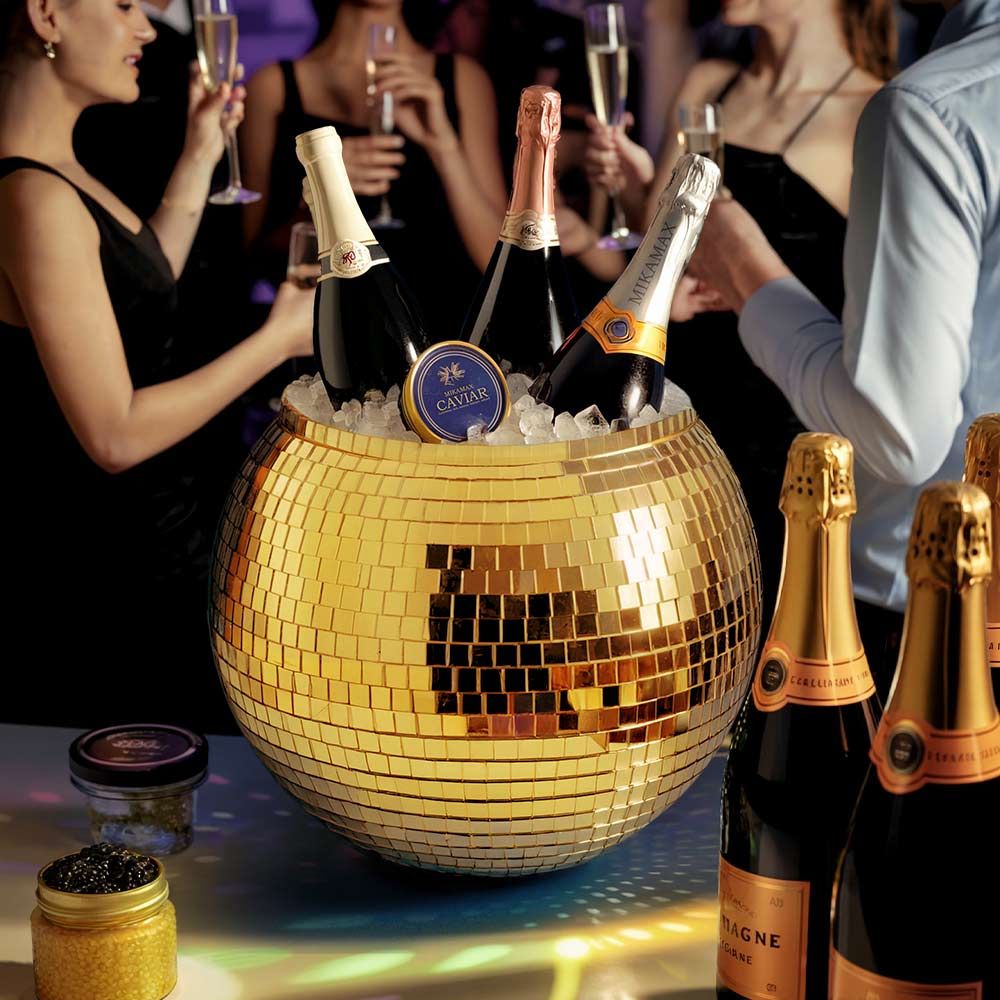 Disco Ball Ice Bucket Gold - Κουβάς Πάγου Ντισκομπάλα – Προσθέστε Λάμψη στα Πάρτι σας