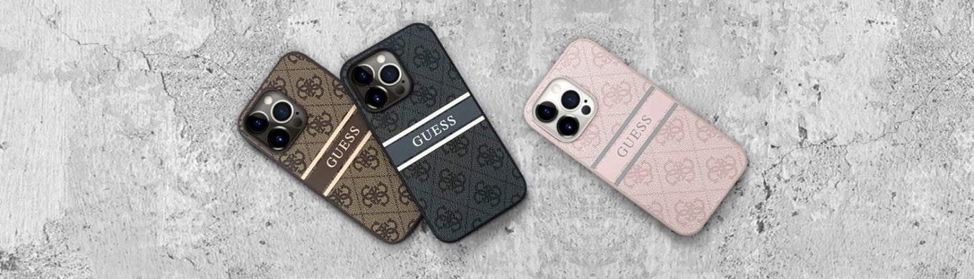 Guess "4G Logo Collection" Hard Case PU Leather Θήκη προστασίας από δερματίνη – iPhone 13 Pro (Μαύρη)