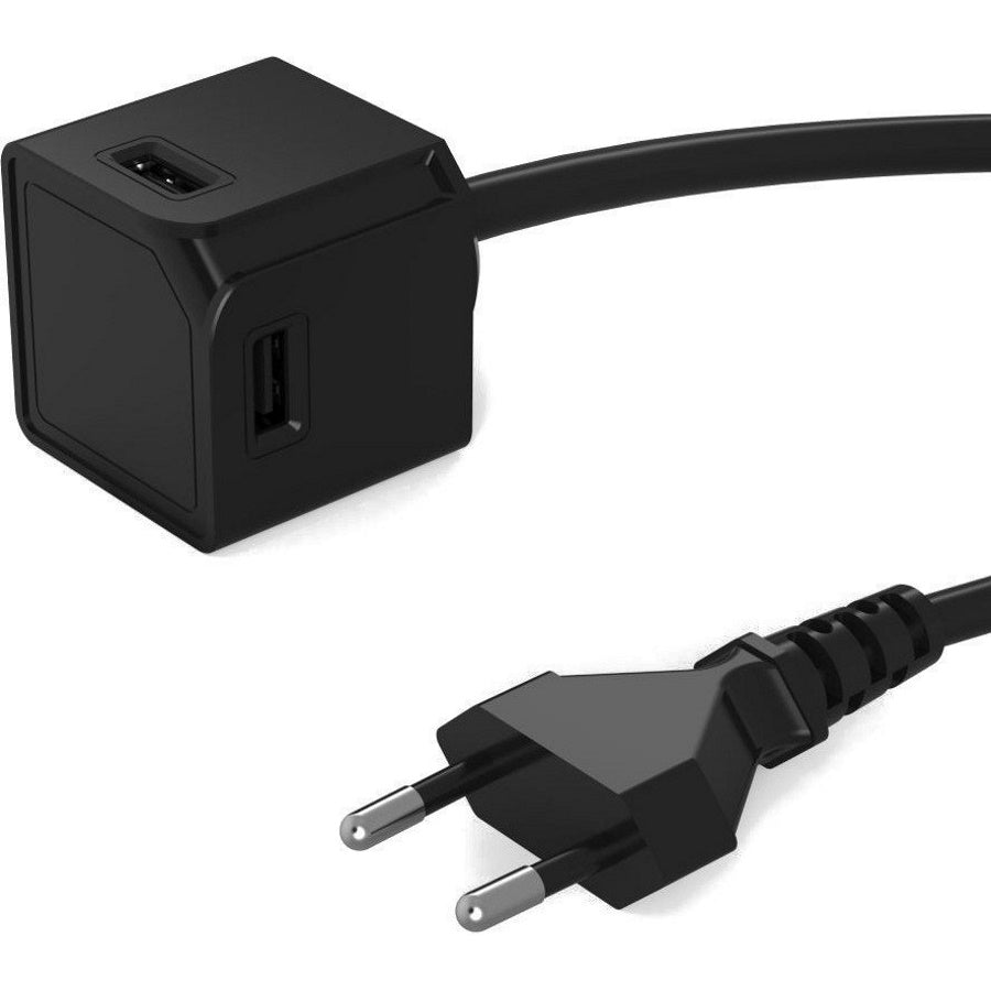 Allocacoc® PowerCube |USBcube Extended USB A| Πολύπριζο 4 θέσεων USB-A για 3 μέτρα σε Μαύρο Χρώμα – PhoneBazaar