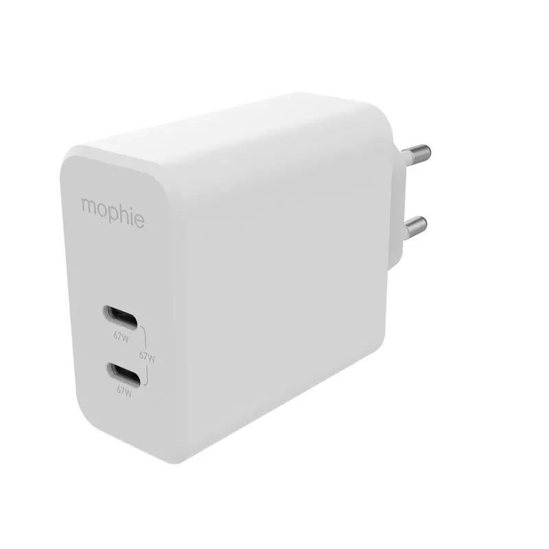 Mophie Speedport 67W 2xUSB-C GaN Fast Wall Charger Οικιακός φορτιστής ταχείας φόρτισης ισχύος 67W (λευκός) (409909304) – PhoneBazaar