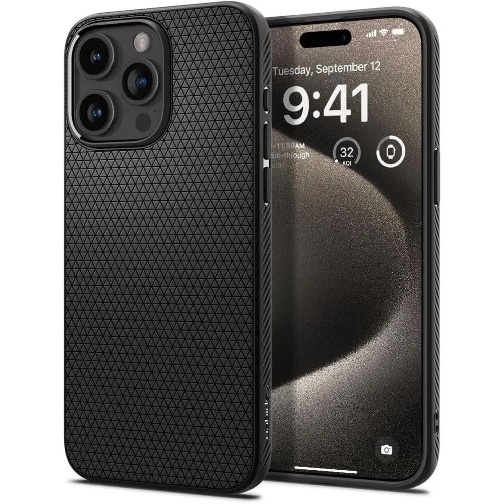 Spigen Liquid Air Case For Iphone 15 Pro Max για Matte Black – PhoneBazaar