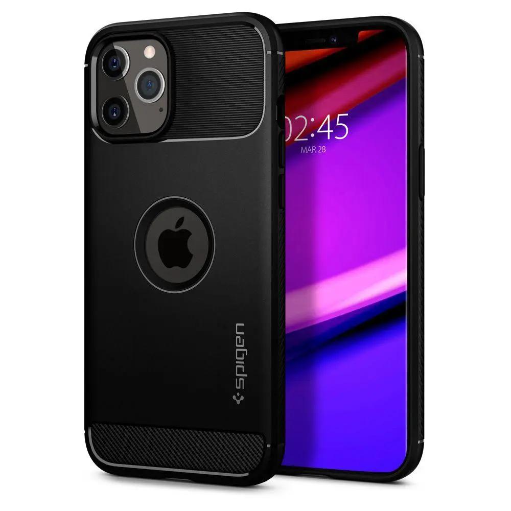 Spigen Rugged Armor Case For Iphone 12 / Iphone 12 Pro για Matte Black – PhoneBazaar