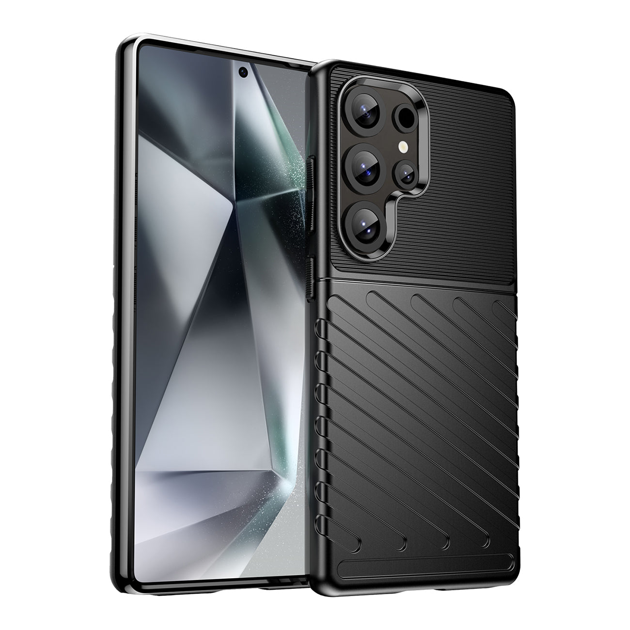 Θήκη Thunder Σιλικόνης Θωρακισμένη Για Samsung Galaxy S25 Ultra για Μαυρη – PhoneBazaar