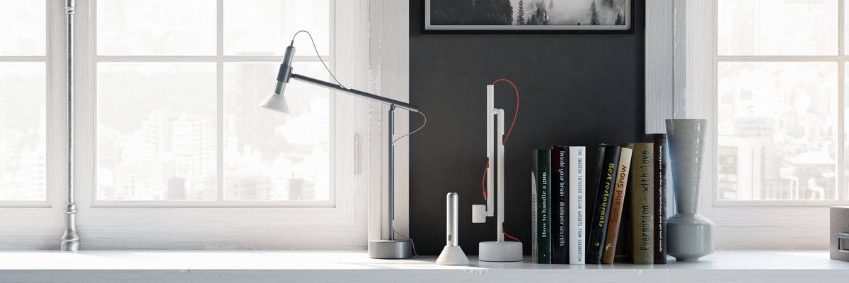 Allocacoc® FlashLight |DeskSpot| warm Επαναφορτιζόμενος Φακός LED με βάση γραφείου (γκρι)
