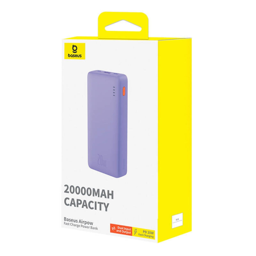 Baseus Airpow 20000mAh 20W powerbank (μωβ) Baseus