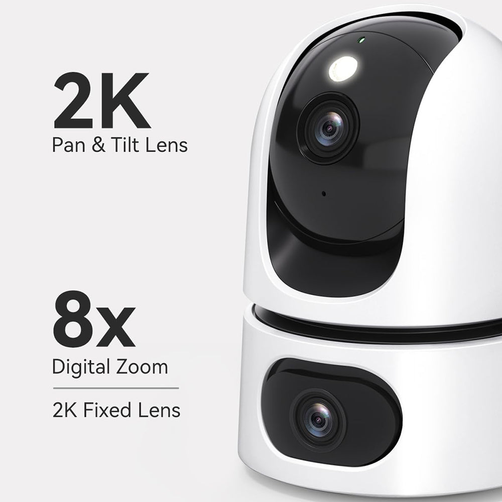 Imou - 360° Indoor Wi-Fi Camera Ranger Dual (IPC-S2XP-6M0WED) - 6MP, with Motion Detection, Alarm, Privacy Protection - White