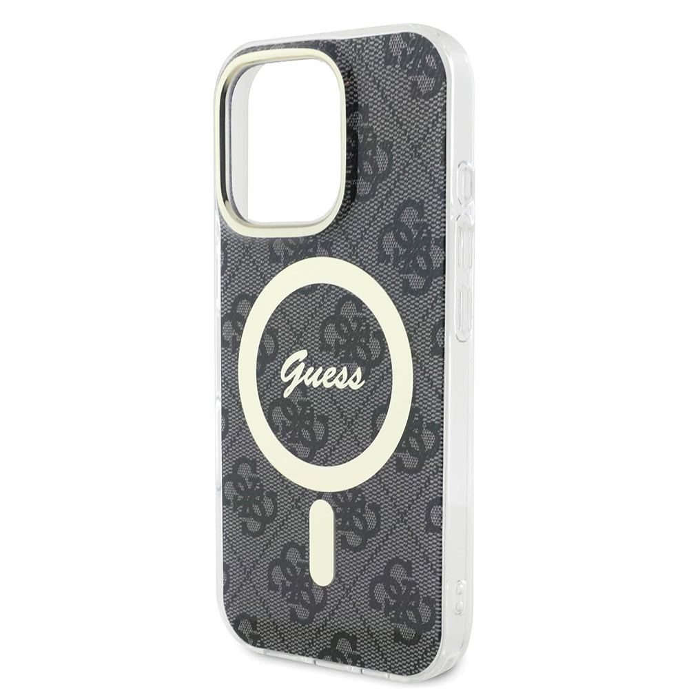 Guess Magsafe “4G Logο” Hard Case Ημιδιάφανη Θήκη προστασίας από σκληρό πλαστικό – iPhone 16 Pro (Διάφανο/Μαύρο – GUHMP16LH4STK)