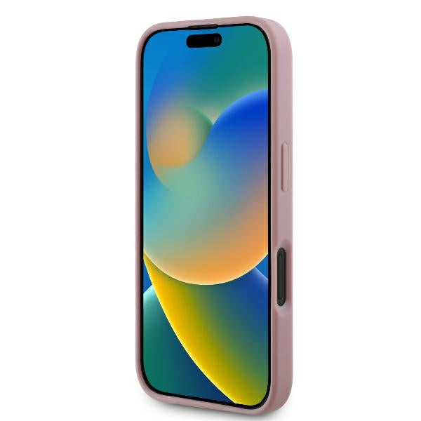 Guess Fixed Glitter Big 4G Logo Case Θήκη προστασίας από σιλικόνη – iPhone 16 Pro (Ροζ – GUHCP16LHG4SGP)