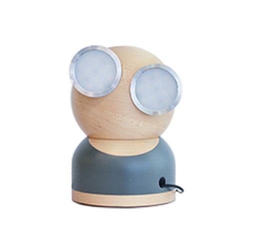 Designnest® GoggleLamp |Mr Watt| Επιτραπέζιο Φωτιστικό από ξύλο σφενδάμου και αλουμίνιο με ρύθμιση φωτεινότητας αφής (red/wood)