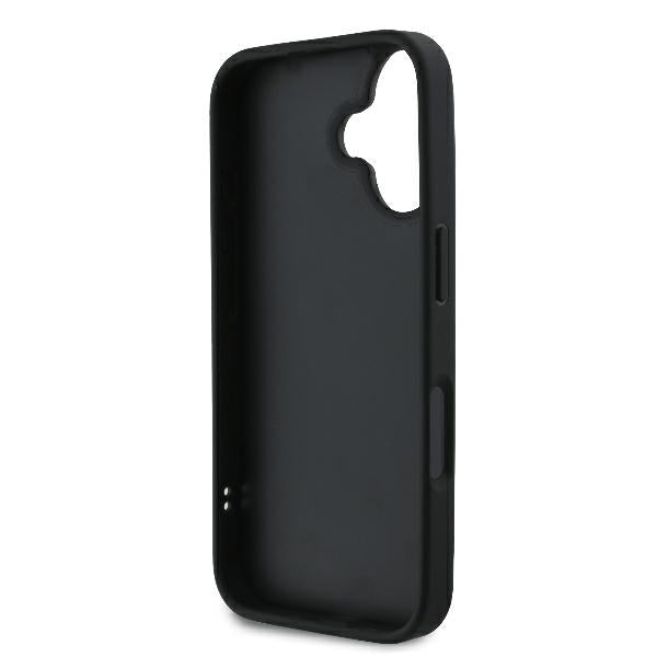 Karl Lagerfeld “Quilted Metal Signature Logo Collection” Case Θήκη προστασίας από δερματίνη – iPhone 16 (Μαύρο – KLHCP16SPQDSMGK)