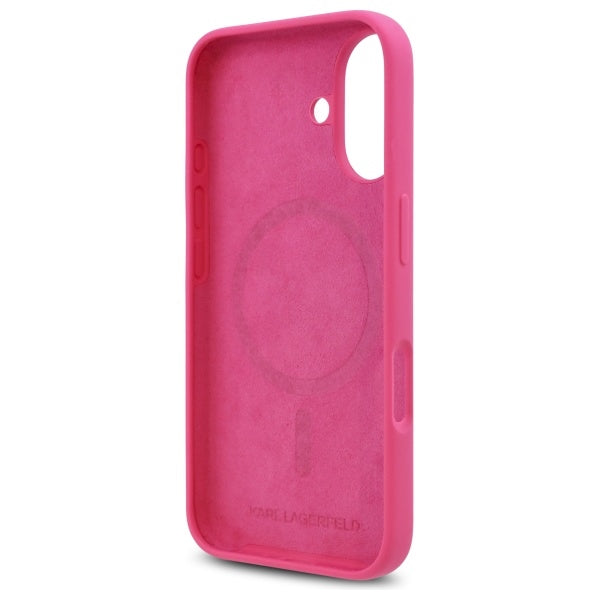 Karl Lagerfeld Magsafe Silicone Case "Choupette's Head" Θήκη προστασίας από σιλικόνη – iPhone 16 (Fuchsia – KLHMP16SSCHPPLF)