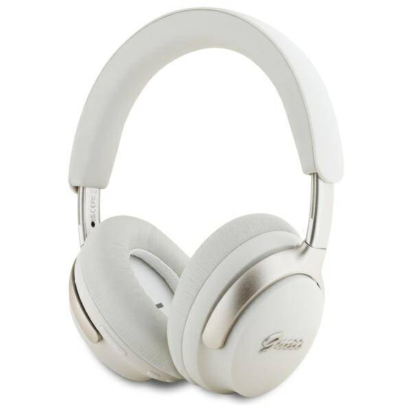 Guess Metal Script Logo Bluetooth ANC/ENC Headphones (Beige - GUBHC22PSFCSME)