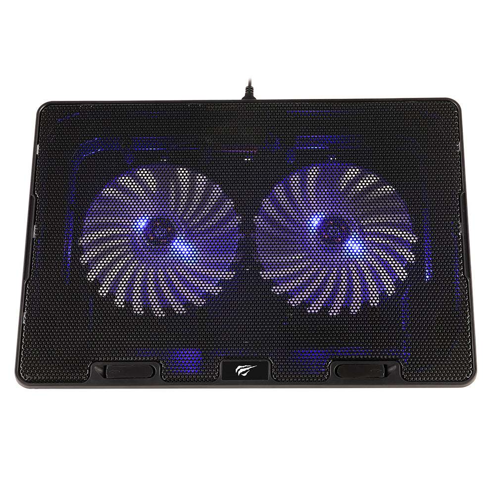 Havit - Cooling Pad (F2083) - for Laptop, 9 - 17", 2x USB, 800 - 1000RPM, 2 Fans - Black