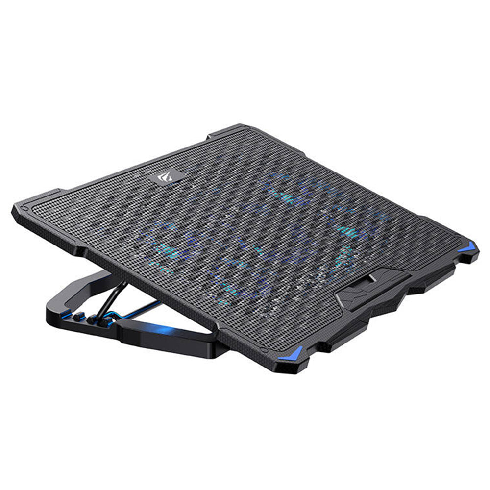 Havit - Cooling Pad (F2076) - for Laptop 17", 2 x USB, 1200 - 2400rpm, 20dB, 5 Fans, Adjustable - Black