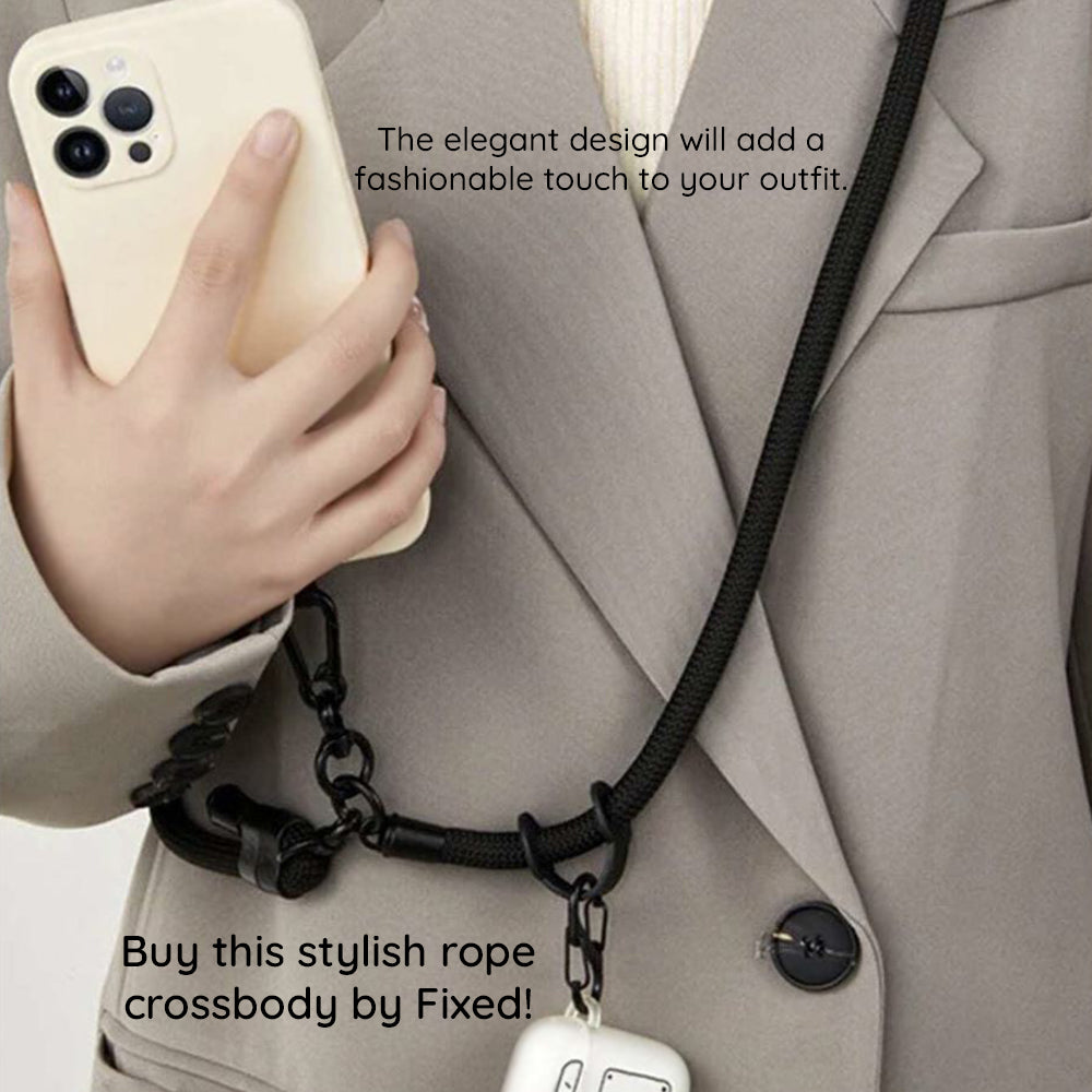 Techsuit - Rope Crossbody Strap (RCS1-33) - for Phones, Carabiner, Nylon Braided, Durable, Adjustable - Red Velvet