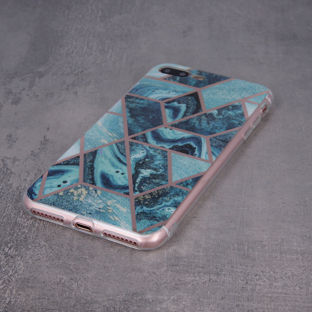 Geometric Marmur Case for Samsung Galaxy A41 5G dark blue