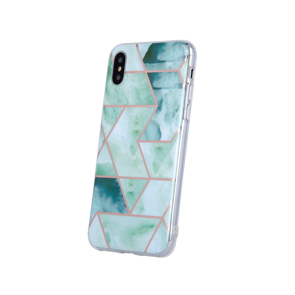 Geometric Marmur Case for Samsung Galaxy A41 green