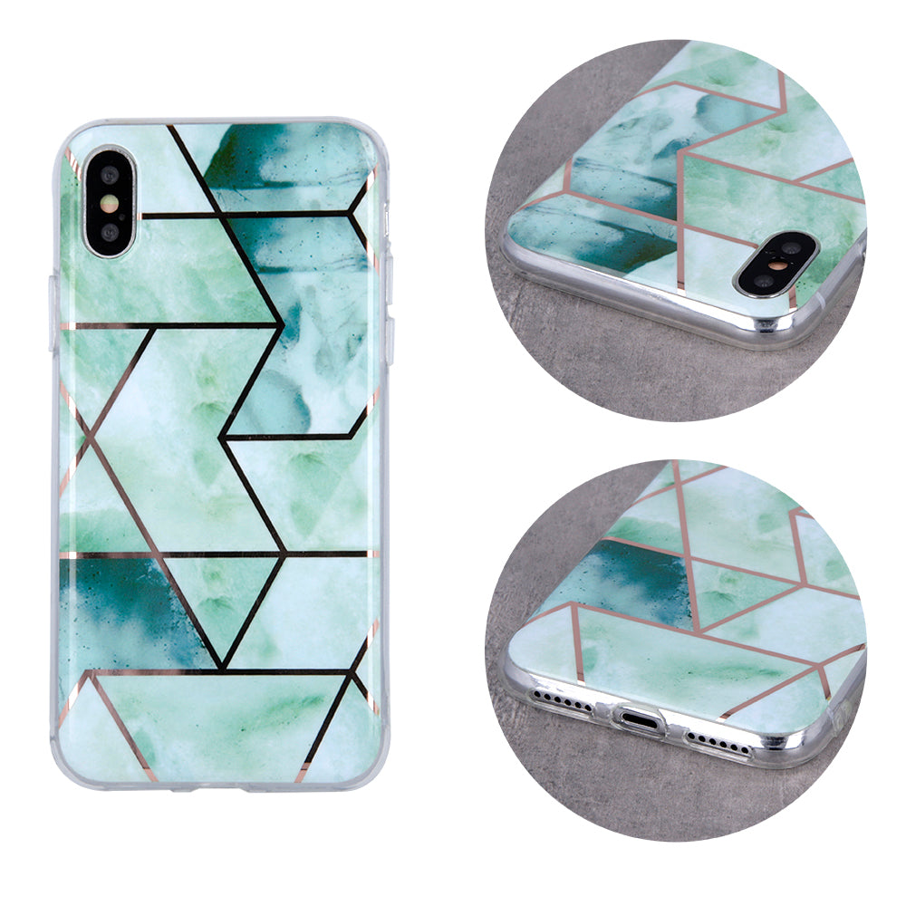 Geometric Marmur Case for Samsung Galaxy A42 5G green