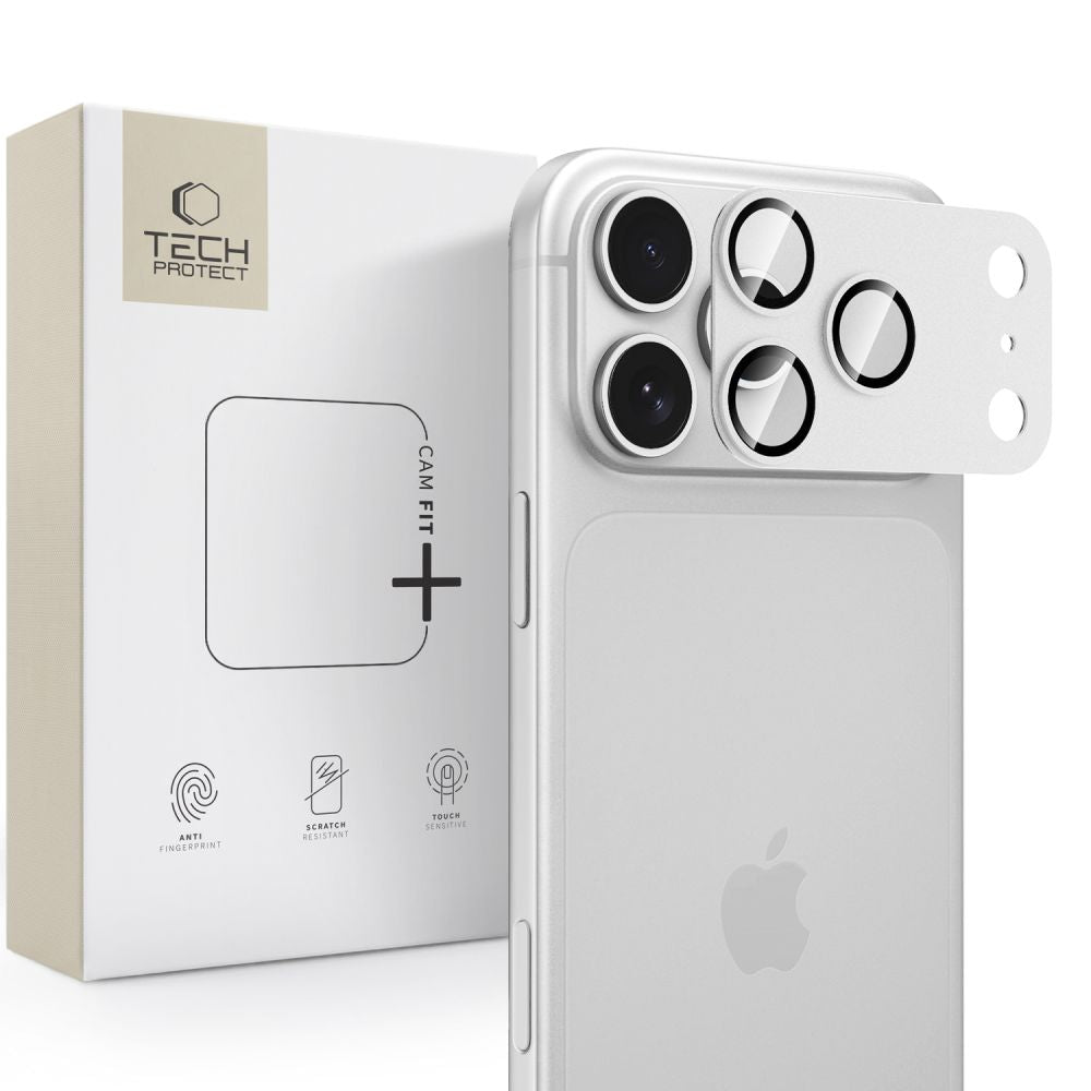 Tech-Protect Camfull Fit+ Προστατευτικό Κάμερας για iPhone 17 Pro Max - iPhone 18 Pro Max - Ασημί