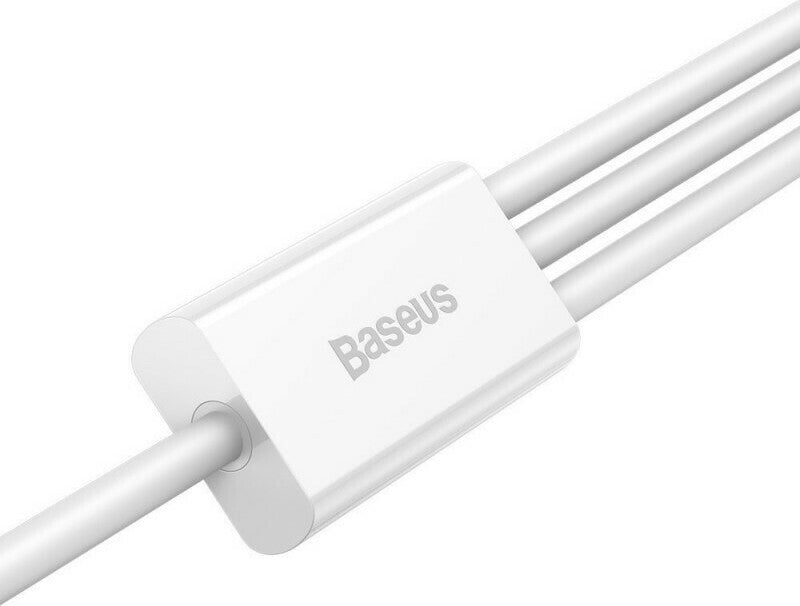 Baseus Superior Series Regular USB to Lightning / Type-C / micro USB Cable 3.5A Λευκό 1.5m (CAMLTYS-02)