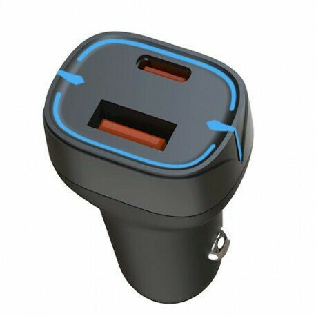 XO - USB & USB-C Φορτιστής Αυτοκινήτου 3A 20W με Θύρες: 1xUSB 1xType-C - Μαύρος