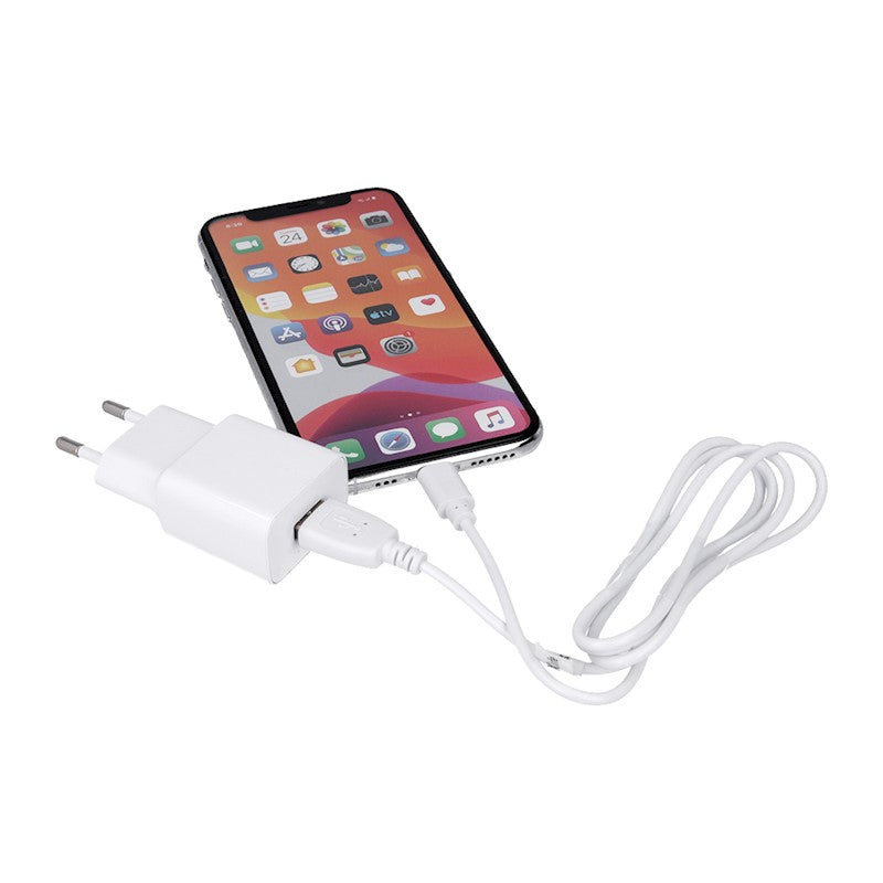 Maxlife MXTC-01 Φορτιστής Τοίχου USB 2.1A με Καλώδιο Lightning 1m – Λευκός
