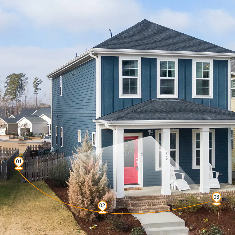 Imou - Outdoor Camera Cruiser Triple (IPC-S7UP-11M0WED) - 3+3+5MP, Wi-Fi, 2xSD Card Slot, PT, Night Vision, AOR Mode - White