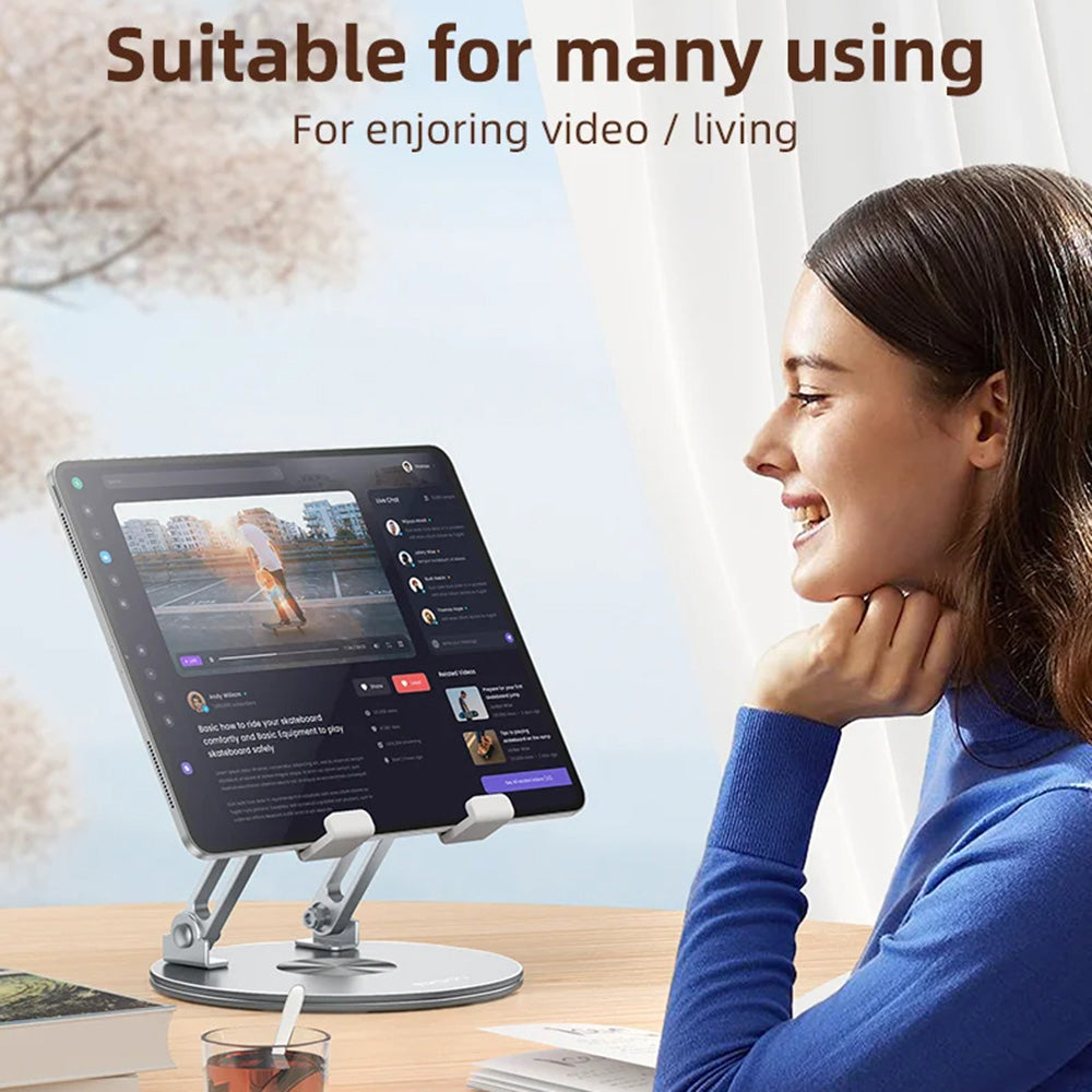 Yesdo - Desk Holder (C293) - for Tablet, Good Heat Releasing, Folding Design, Aluminum Alloy - Silver