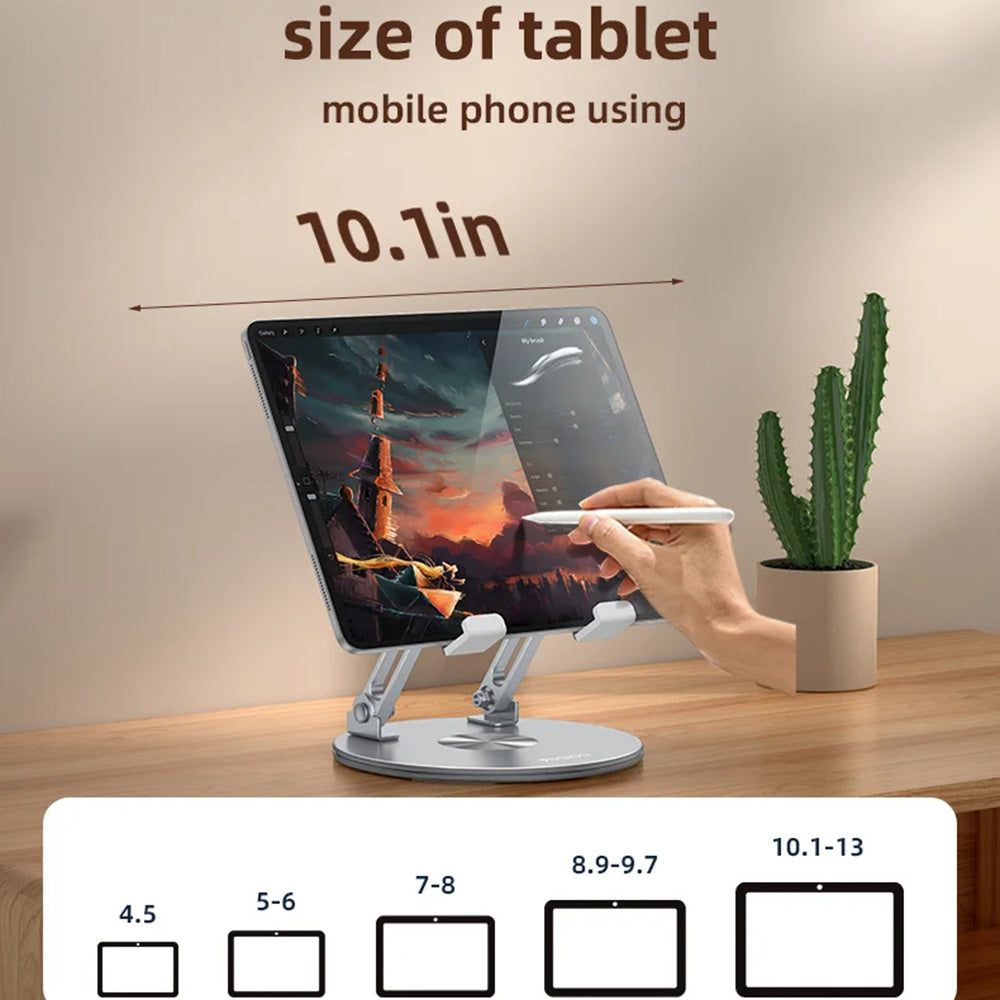 Yesdo - Desk Holder (C293) - for Tablet, Good Heat Releasing, Folding Design, Aluminum Alloy - Silver