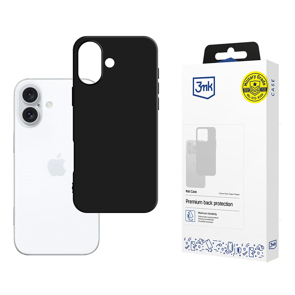 3mk - Matt Case - iPhone 16 - Black