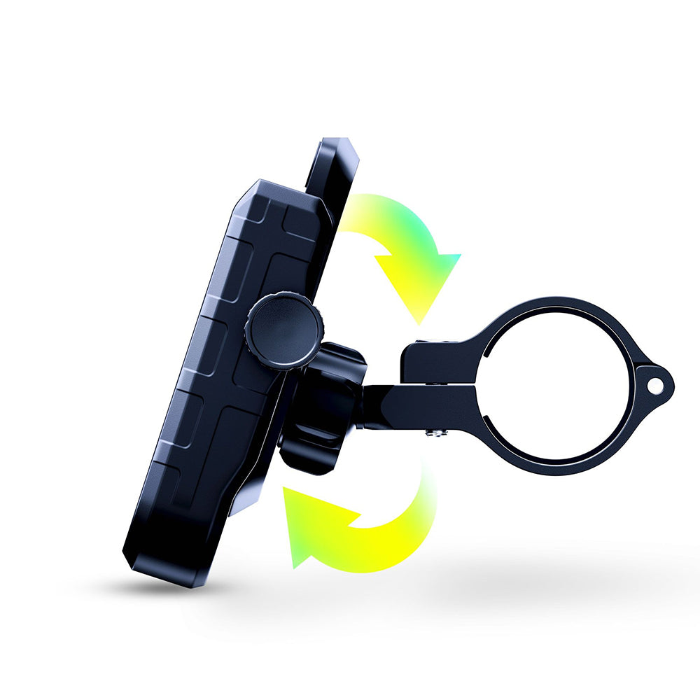 3mk - Steel Bike Holder - Aluminium, Stainless Steel, Full Safety of Phone Mounting, 60-90mm - Black