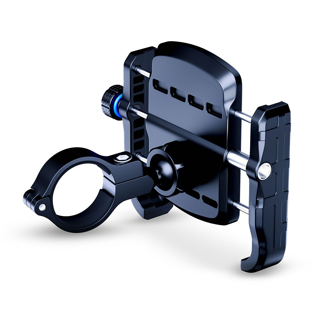3mk - Steel Bike Holder - Aluminium, Stainless Steel, Full Safety of Phone Mounting, 60-90mm - Black