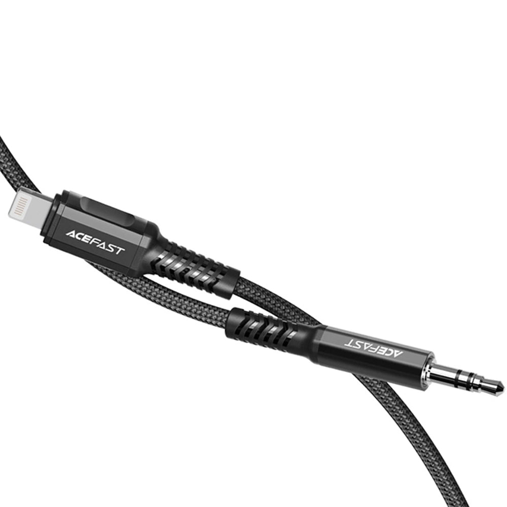Acefast - Audio Cable Adapter (C1-06) - Lightning to Jack 3.5mm Male, Apple Hi-Fi, Plug & Play, MFi Certified, 1.2m - Black