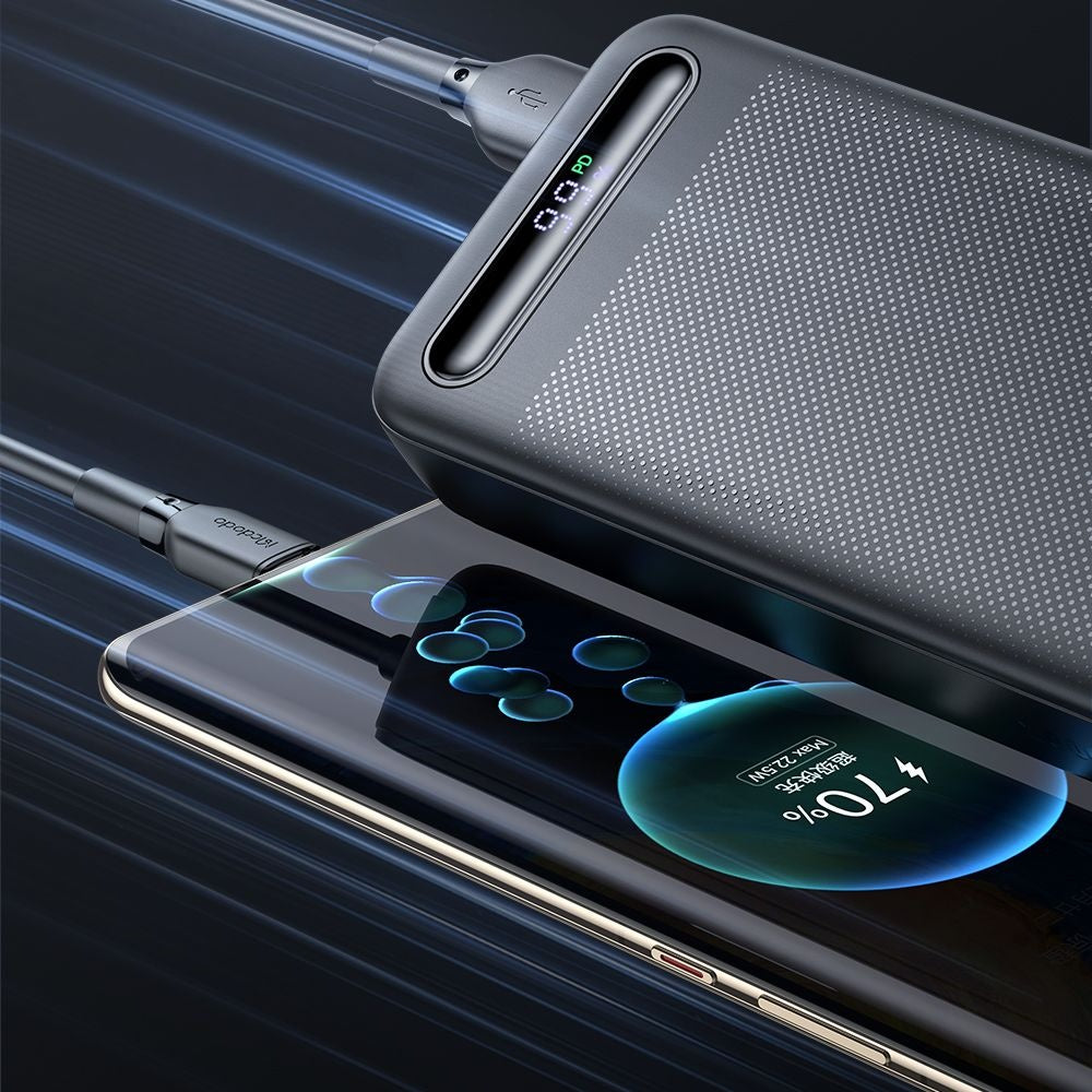 Mcdodo - Power Bank Star Series (MC-3891) - USB-C + 2x USB, 20000mAh, 22.5W, Digital Display - Black