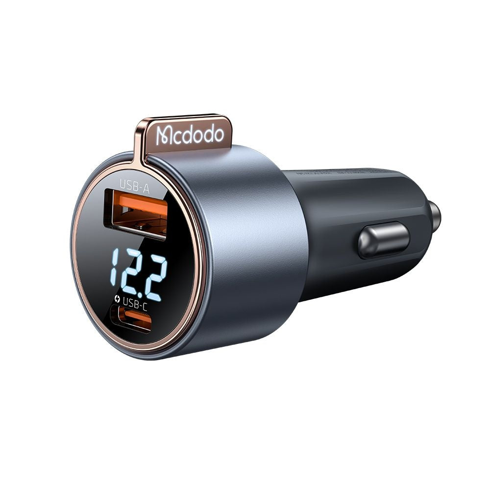 Mcdodo - Car Charger Venus Series (CC-3690) - Dual Port, Fast Charger, PD75W, Digital Display, 12-24V - Black