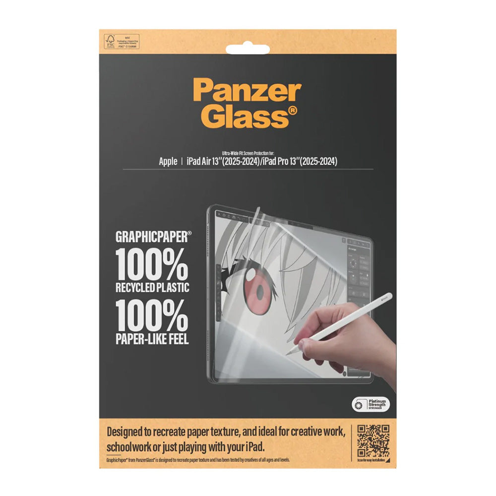 PanzerGlass® - Ultra-Wide Fit GraphicPaper® Screen Protector - iPad Air 13'' (2025-2024) / iPad Pro 13'' (2025-2024) - Clear