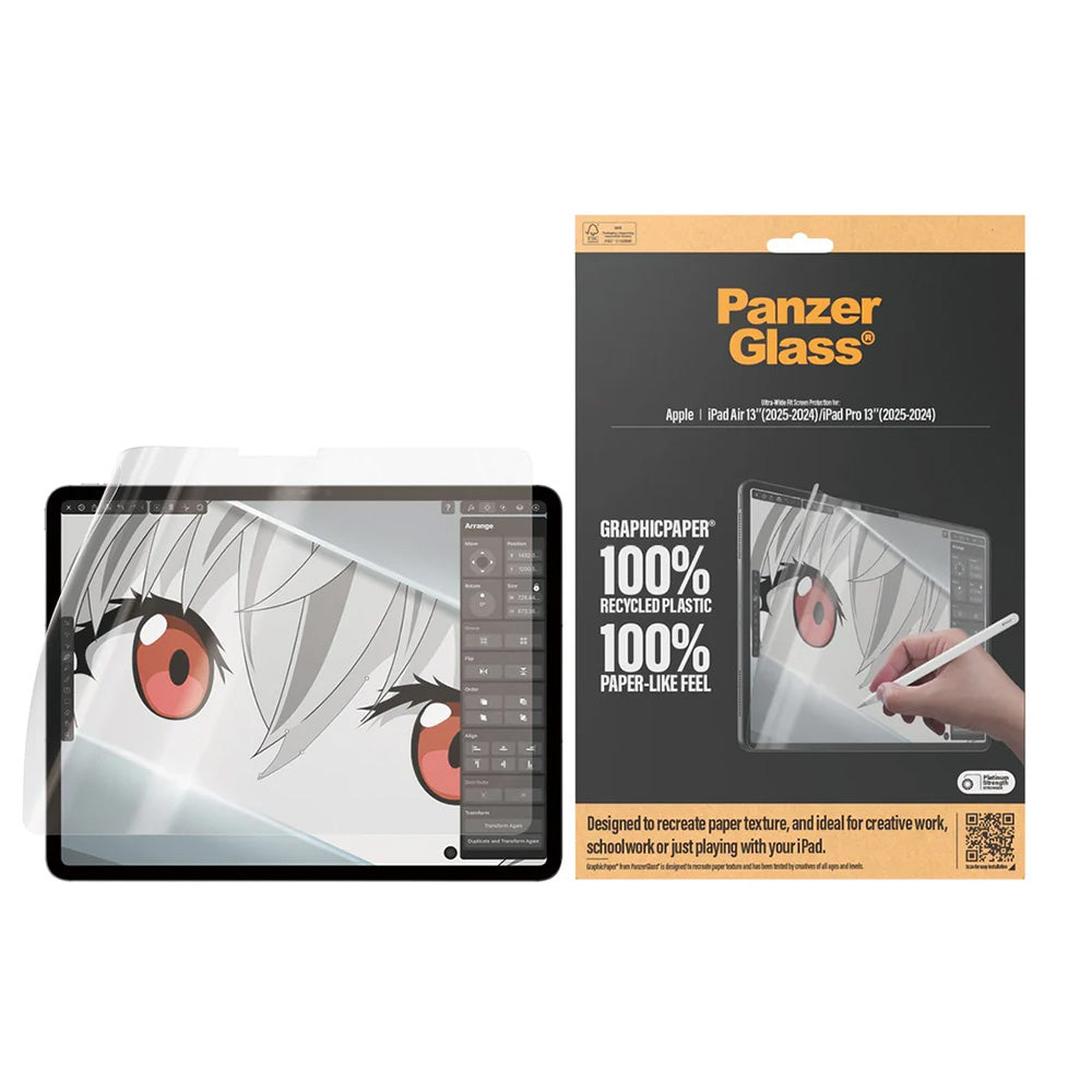 PanzerGlass® - Ultra-Wide Fit GraphicPaper® Screen Protector - iPad Air 13'' (2025-2024) / iPad Pro 13'' (2025-2024) - Clear