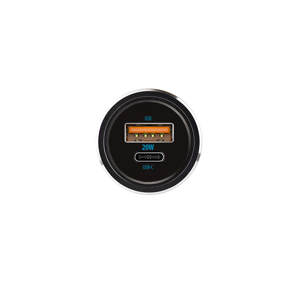 Forever CC‑06 Φορτιστής Αυτοκινήτου USB‑C + USB‑A, PD 3.0 & QC 3.0, 20 W – Μαύρος