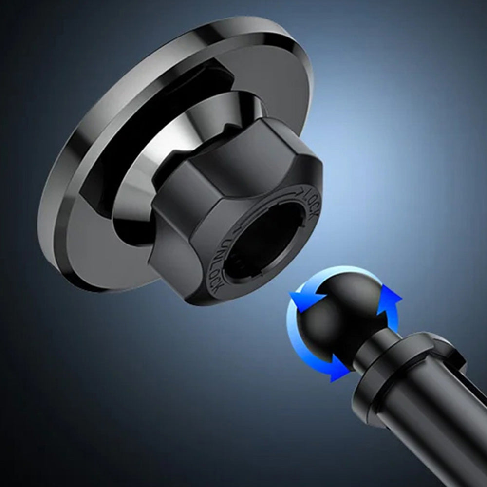 Yesido - Car Holder (C179) - for Dashboard/Windshield, Star Ring Magnetic Design, 360, Zinc Alloy - Black