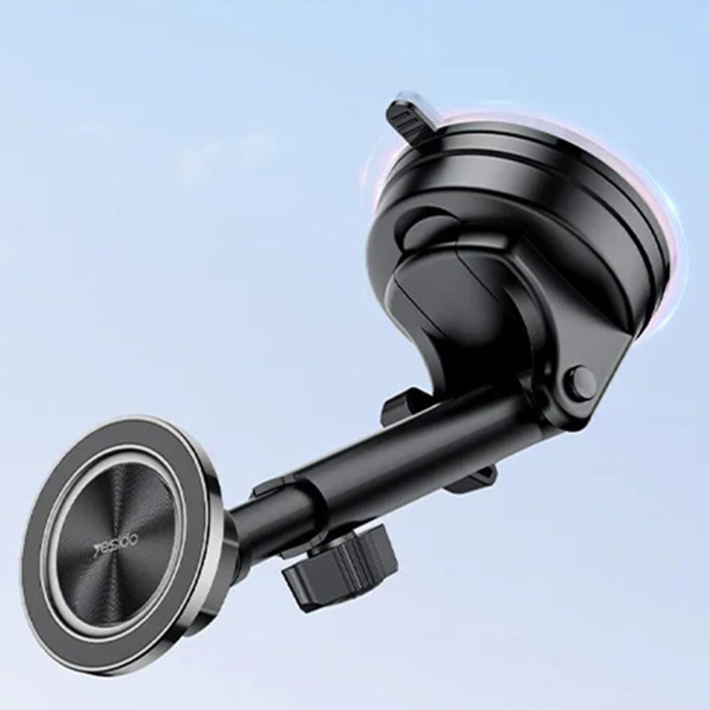 Yesido - Car Holder (C179) - for Dashboard/Windshield, Star Ring Magnetic Design, 360, Zinc Alloy - Black