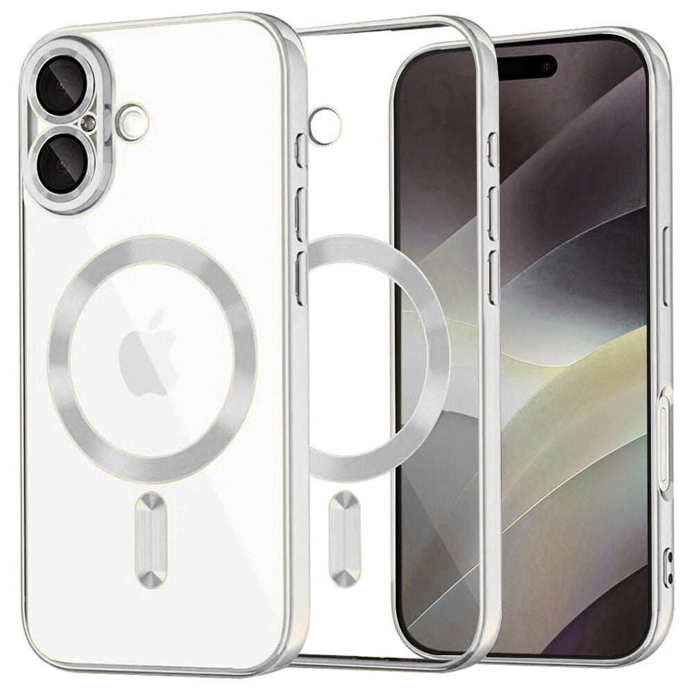Θήκη Διάφανη MagSafe Gloss Ασημί για iPhone 17 – PhoneBazaar