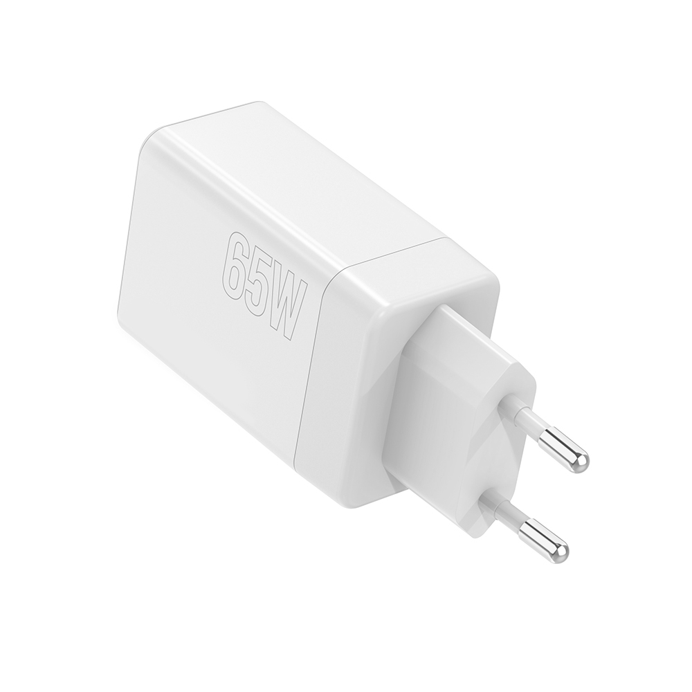 Maxlife MXTC‑08 (65ACC) Φορτιστής Επιτραπέζιος, 2× USB‑C & 1× USB‑A, 65 W – Λευκό