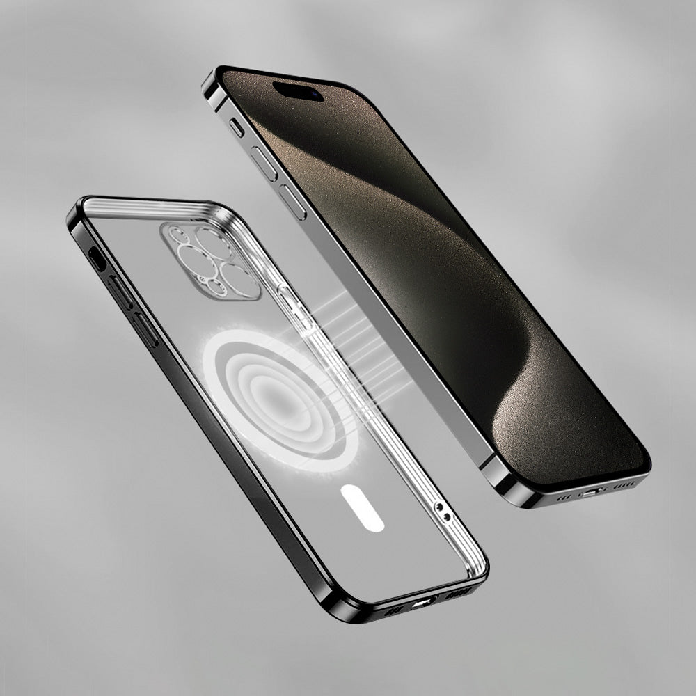 VMax - Electroplating Mag TPU Case for iPhone 15 Pro Max - Θήκη Προστασίας iPhone 15 Pro Max σε μαύρο χρώμα