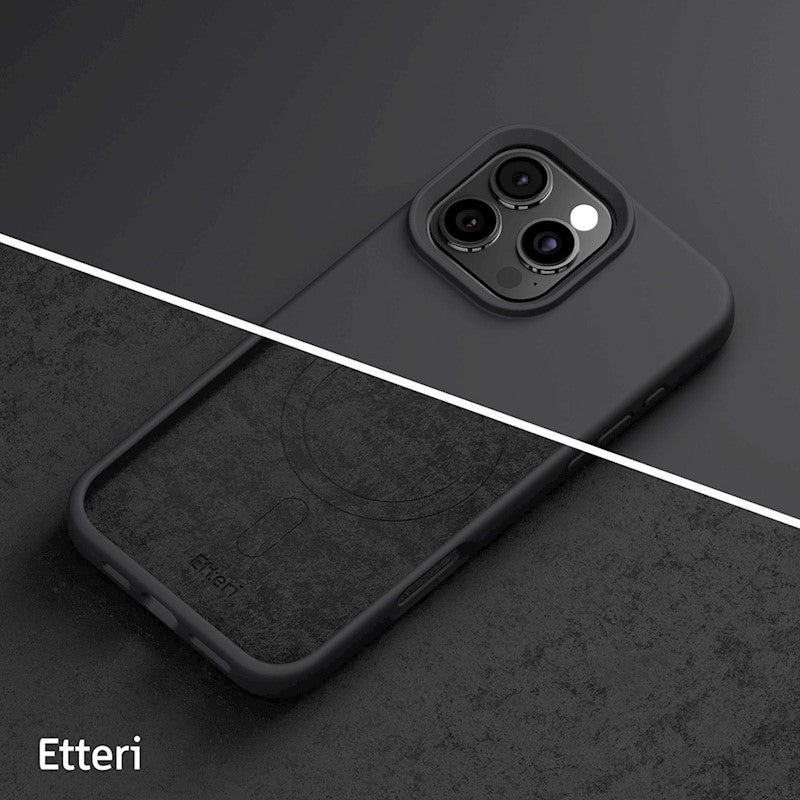 Etteri Silicone Mag case for iPhone 16 Pro Max - Θήκη προστασίας iPhone 16 Pro Max σε Μαύρο Χρώμα