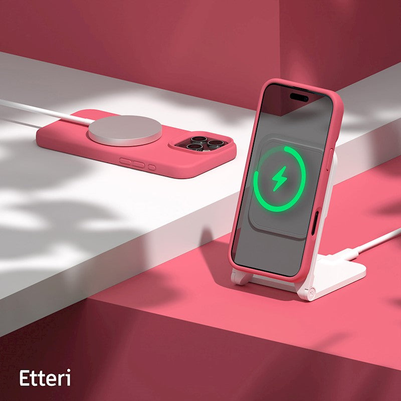 Etteri Silicone Mag case for iPhone 16 Pro Max Raspberry - Θήκη προστασίας iPhone 16 Pro Max
