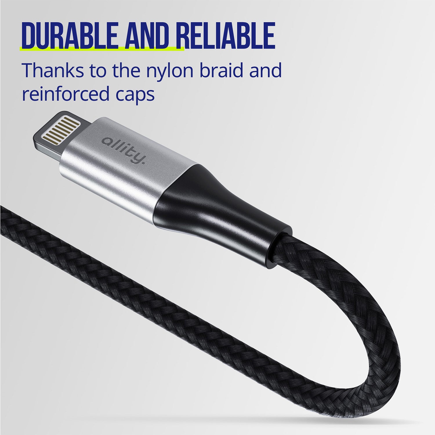 Καλώδιο Allity AUC-01 USB-c - lightning 2,0 m 27W μαύρο