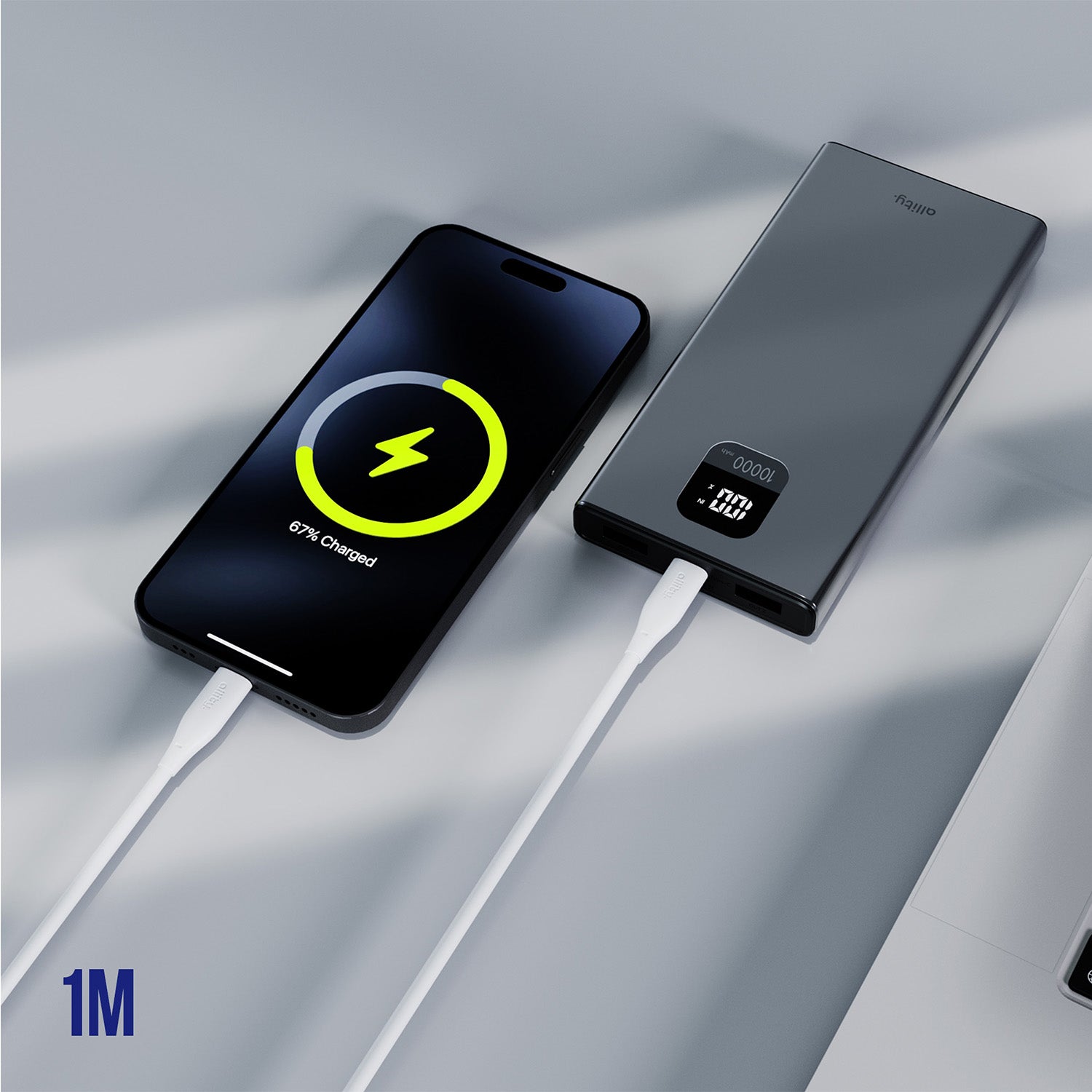 Καλώδιο Allity AUC-02 USB-c - lightning 1,0 m 27W λευκό